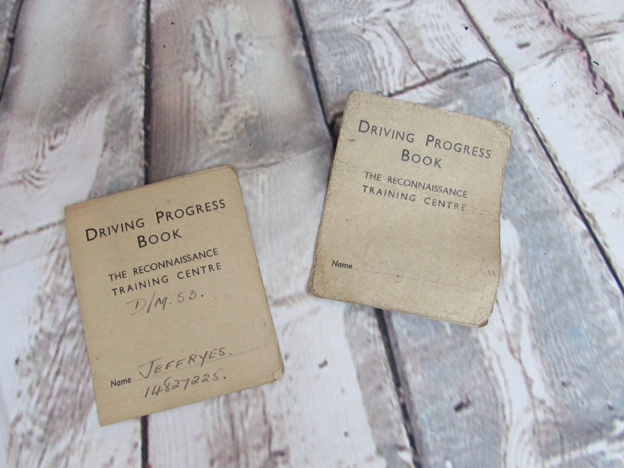 Pair of Canadian Army driving progress cards (1944-45) 1
