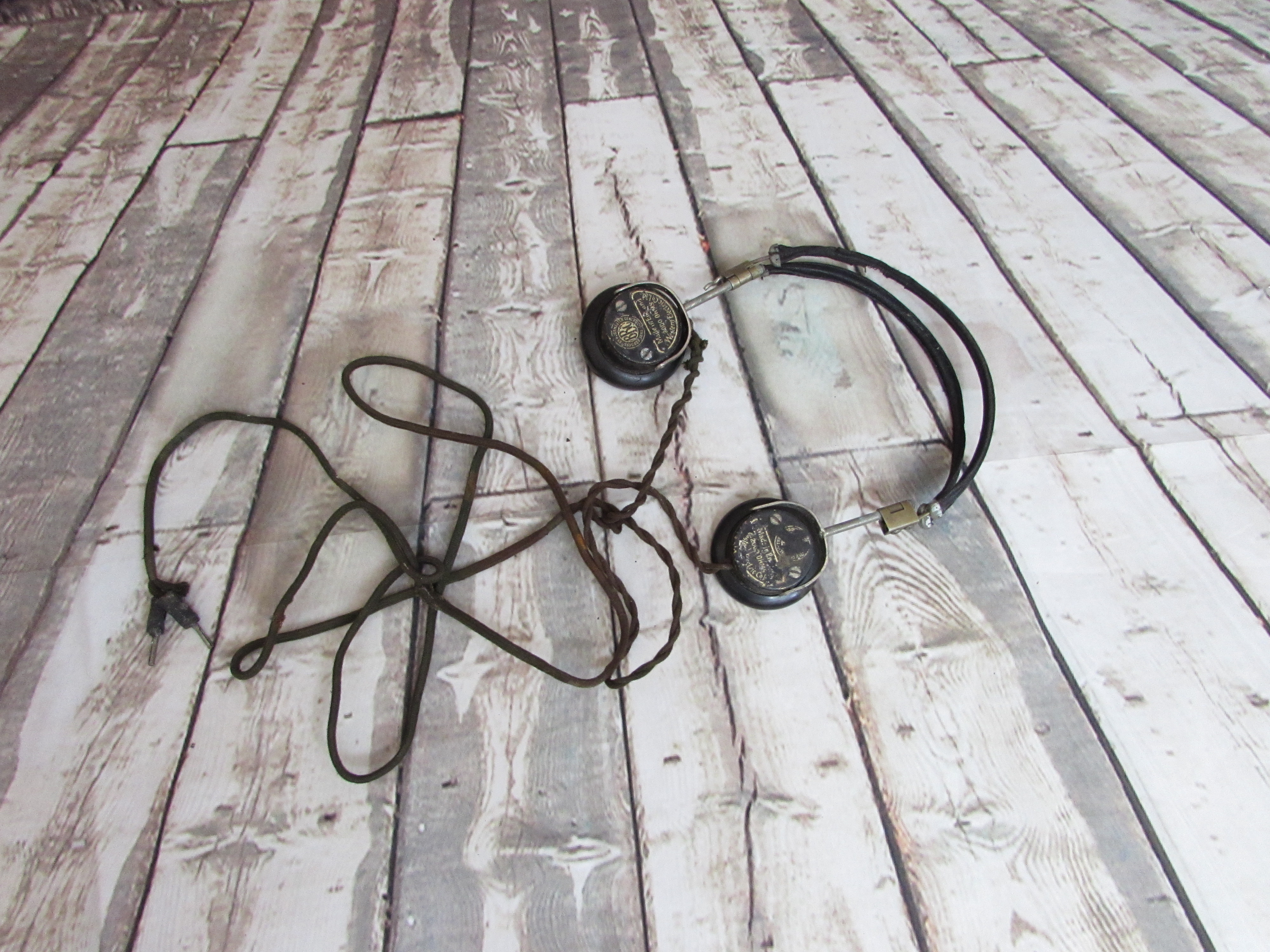 Pair of old BBC earphones