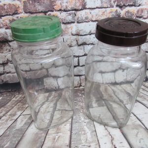 A pair of WW2 sweet shop jars