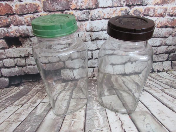 A pair of WW2 sweet shop jars