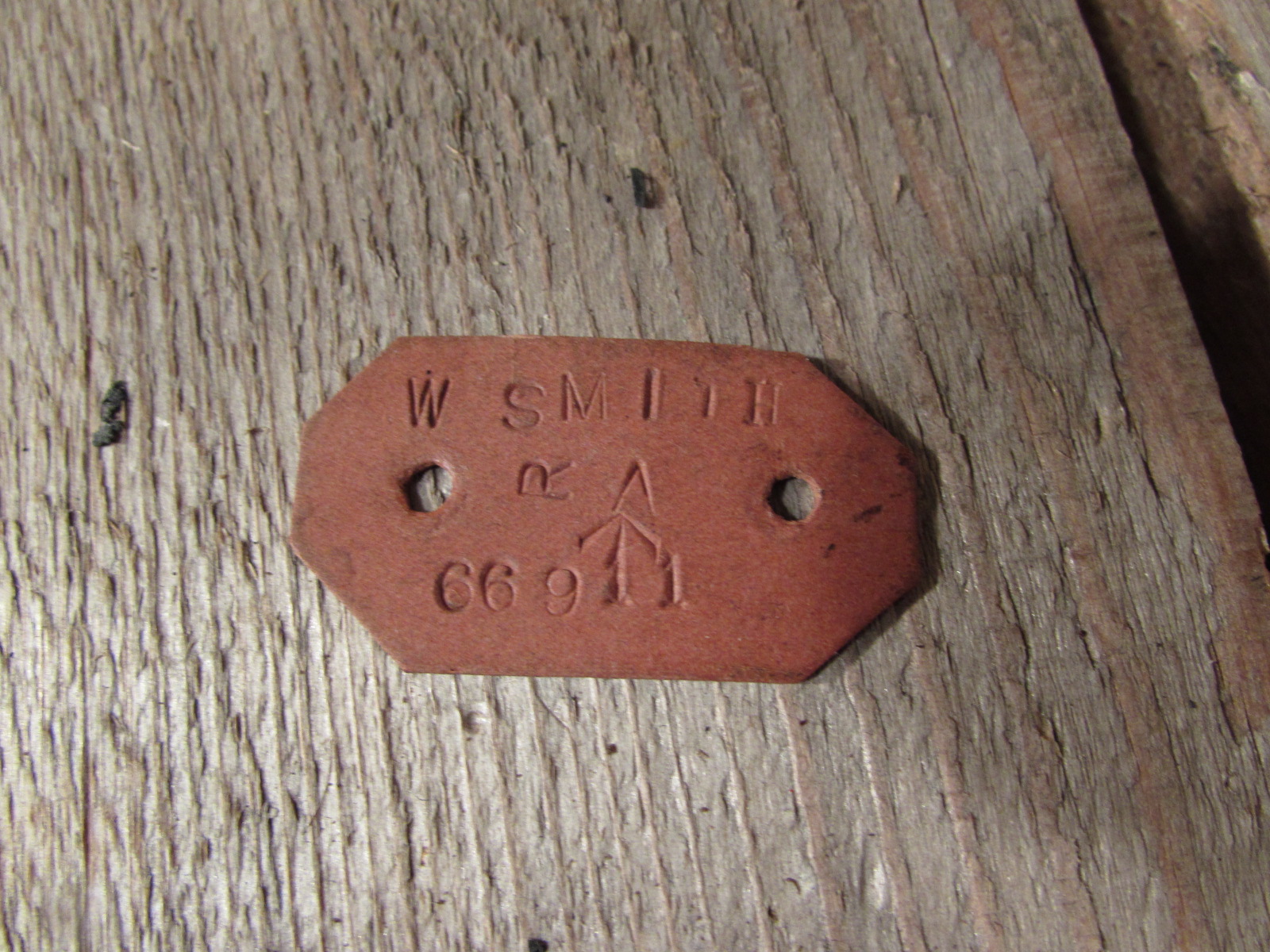 Grave marking tag, WWII