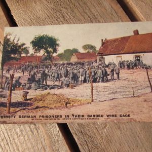 WWI Original postcard (colourised) German prisoners
