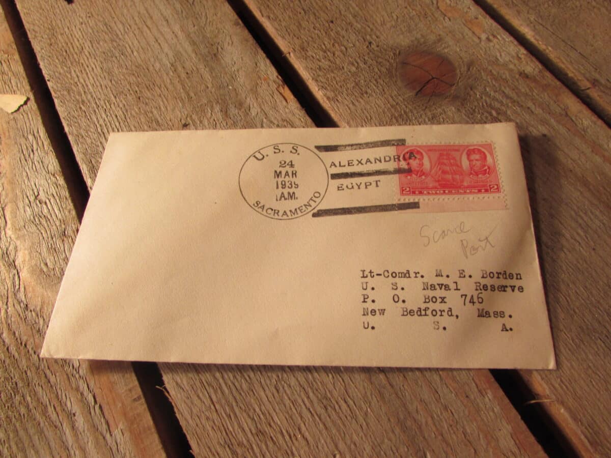 U.S.S. Sacramento letter (scarce postmark)
