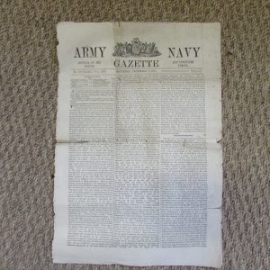 Original page from the Army and Navy gazette (1873)