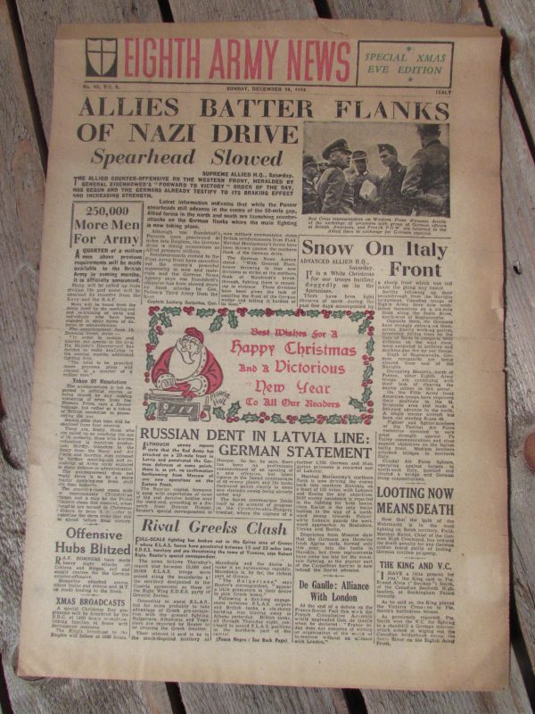 8th Army newspaper Dec 14th 1944