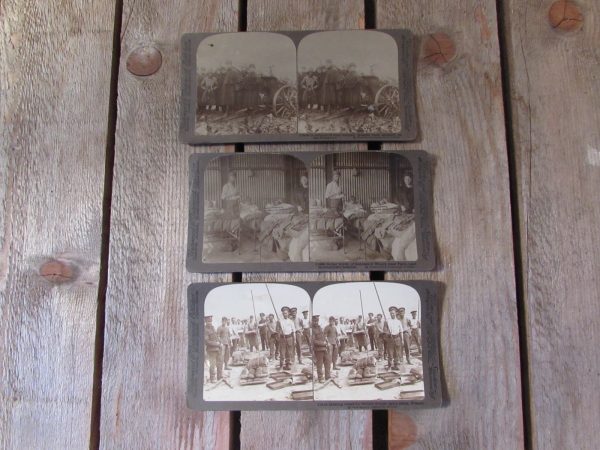 3x stereoscope card images (WW1)
