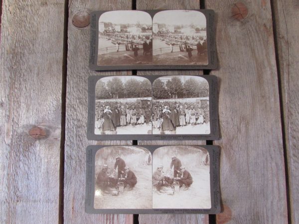 3x Stereoscope card images