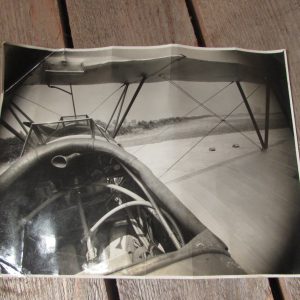 Black & White photo of cockpit of Avro Tutor