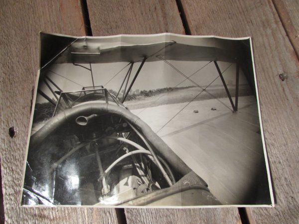 Black & White photo of cockpit of Avro Tutor