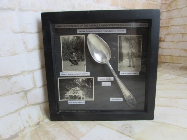WW11 Cased German Silver Spoon and Photo's ,NSKOV