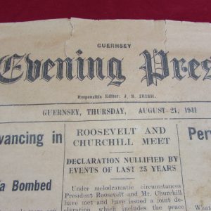 Guernsey Evening Press newspaper 1941