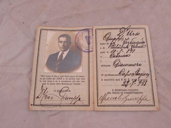 WW11 Italian Facists Card