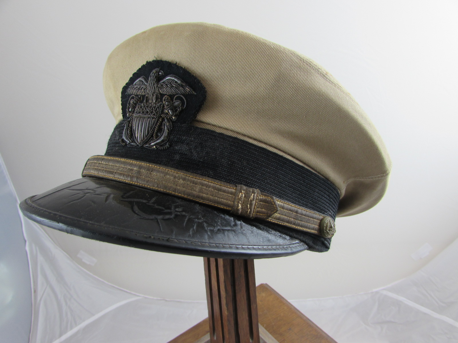 WW11 US Navy Junior Officer's Visor Hat (named)