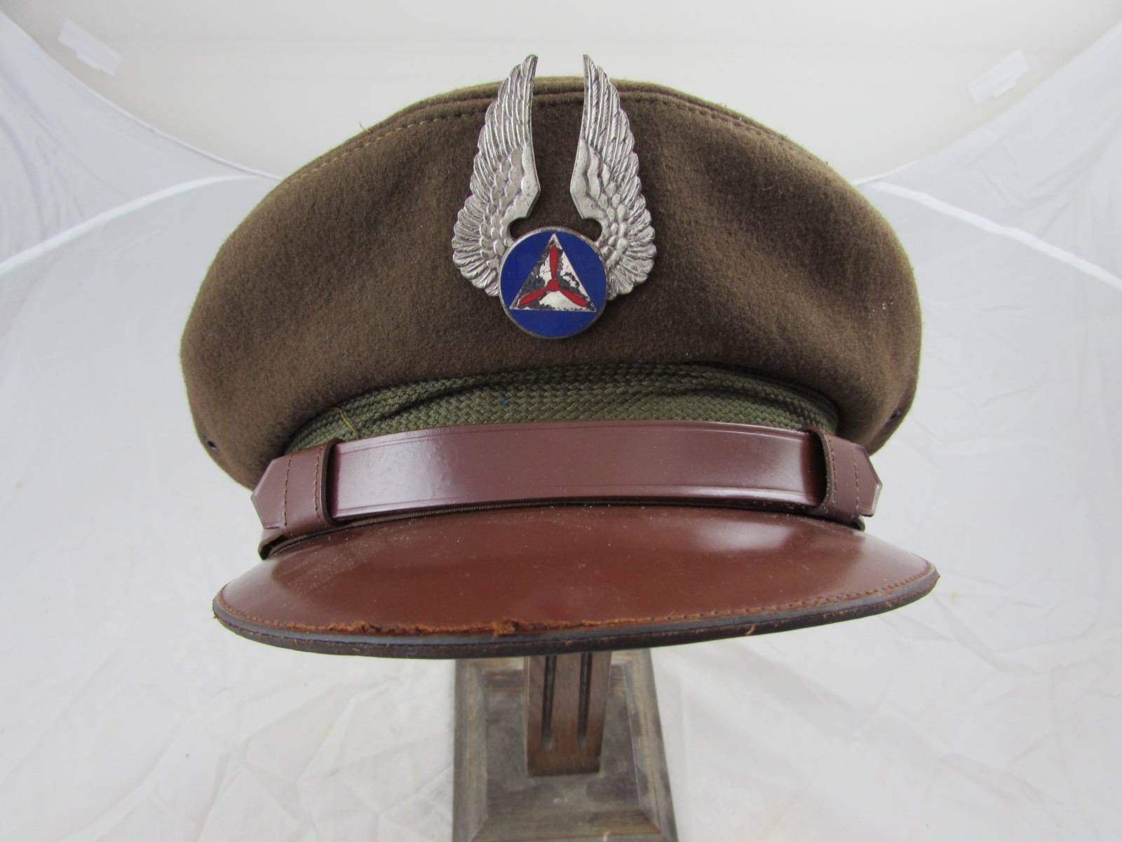 WW11 Civil Air Patrol Officer's Crusher Visor Cap