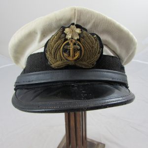 WW2 Japanese Imperial Navy Officer's named Dress White Visor Cap