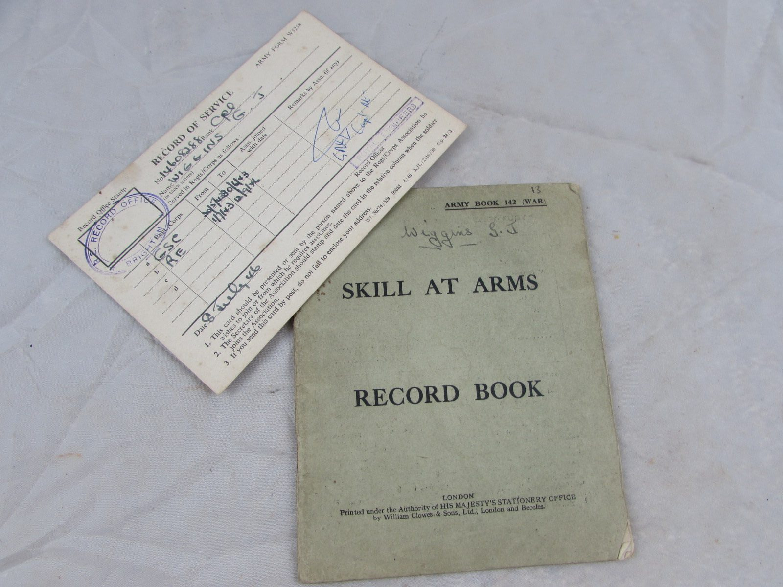 WW2 Skill At Arms Record Book
