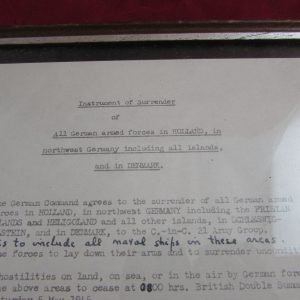 Instrument of Surrender of All German Armed Forces in Holland, in Northwest Germany including all islands, and in Denmark, 5/4/1945 - Image 2