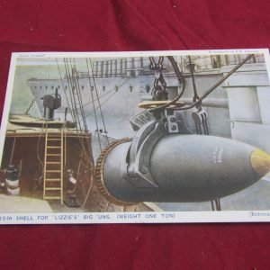 WW1 Postcard ,15 in shell ,( lizzies big guns )