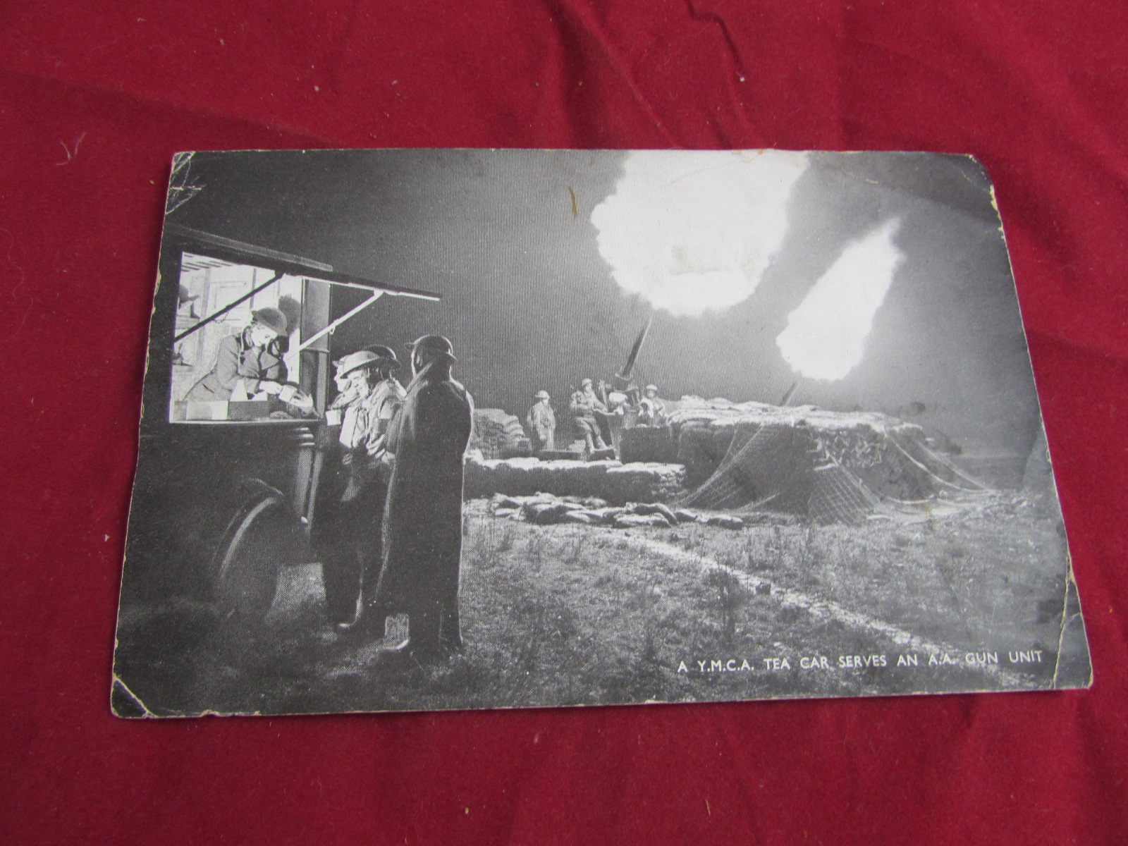 Anti Aircraft Gun , YMCA Postcard WW2