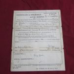 1942 Certificate of Discharge Royal Marines