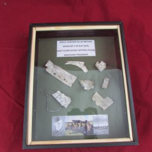 Battle of Britain RAF Spitfire framed relic pieces