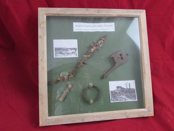 WW1 Framed Relics, Pozieres
