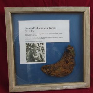 German Feldendarmerie Gorget Framed Relic