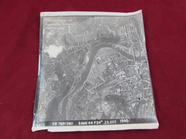 USAAF Aerial Photo of Koblenz/Mosel 2nd Aug 1944