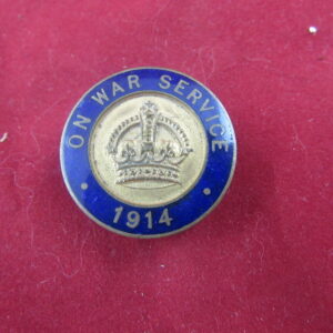 WW1 On War Service 1914 munition workers badge