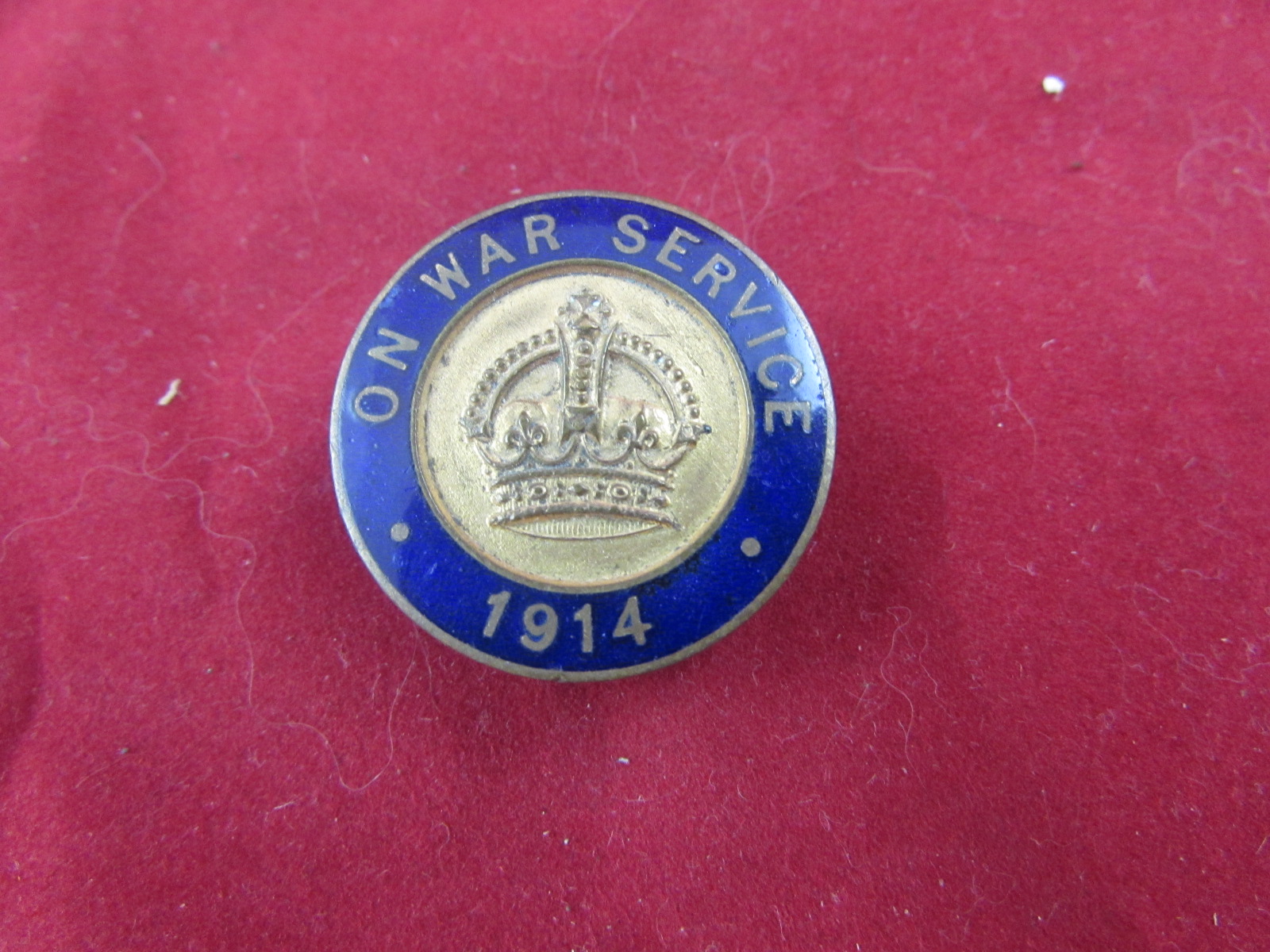 WW1 On War Service 1914 munition workers badge