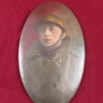 WW1 Belgian Soldier Colourised onto Vanity Mirror