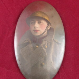 WW1 Belgian Soldier Colourised onto Vanity Mirror