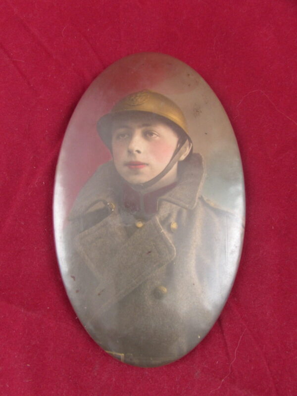 WW1 Belgian Soldier Colourised onto Vanity Mirror