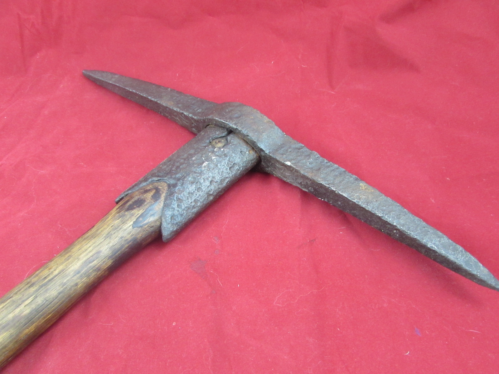 WW1 British Army Pioneers Pick Axe Head and Handle - Antiqurio Antiques