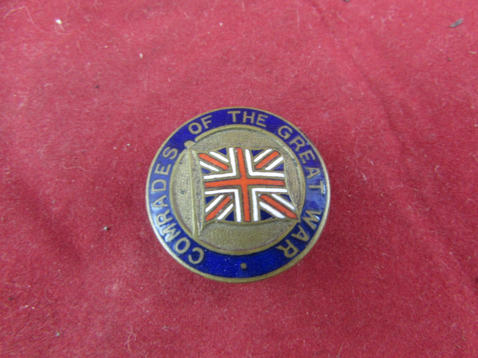 Comrades of the Great War numbered 1914-1918 lapel badge by J R GAUNT