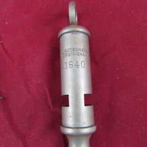 VINTAGE 1940 GENERAL SERVICE WHISTLE J.HUDSON & CO BIRMINGHAM WW2 ISSUE