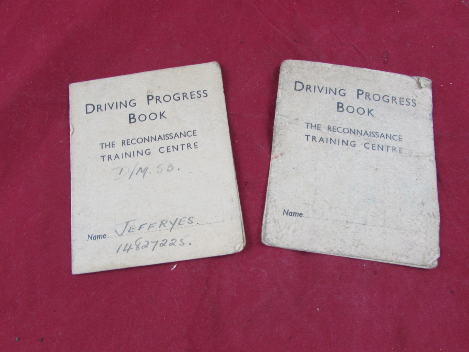 WW2 Canadian Reconnaissance Driving Progress Booklets