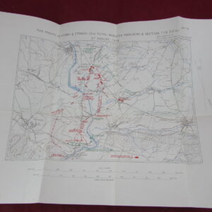 Western Front 27th August 1914 . First World War. 1920 map