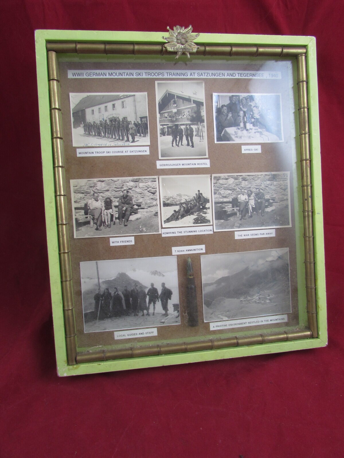 WW2 German Mountain Ski Troops 1940 Framed Piece