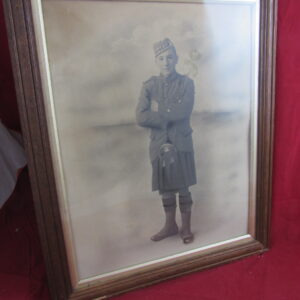 WW1 Scottish Soldier Large Framed Photograph