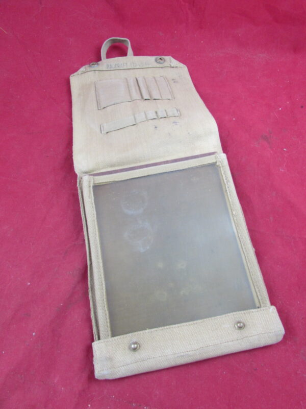 WW2 British Webbing Officers Map Case 1944 Dated