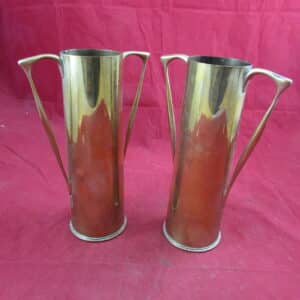 Souvenir of the Great War' Trench Art Pair of British 18 Pounder Artillery Shell Casings