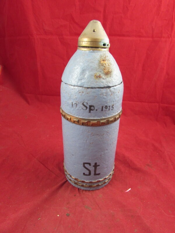 WW1 German 15cm 3 Band Shrapnel Shell