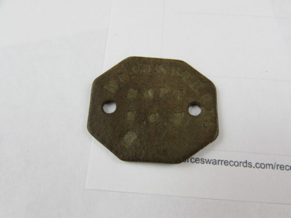 WW1 Dog Tag to a Chaplain Military Cross