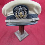 WW2 United States Merchant Marine Khaki visor cap.