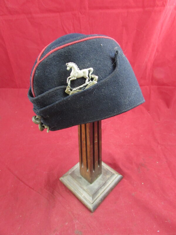 WW2 Kings Regiment British Army Dress Side Cap & Bi metal badge