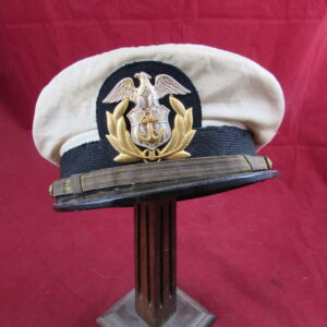 WW11 United States Merchant Marine Khaki visor cap.