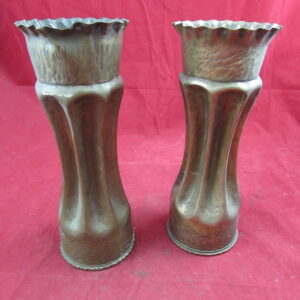 WW2 British 25 Pounder Pair Artillery Shell Trench Art
