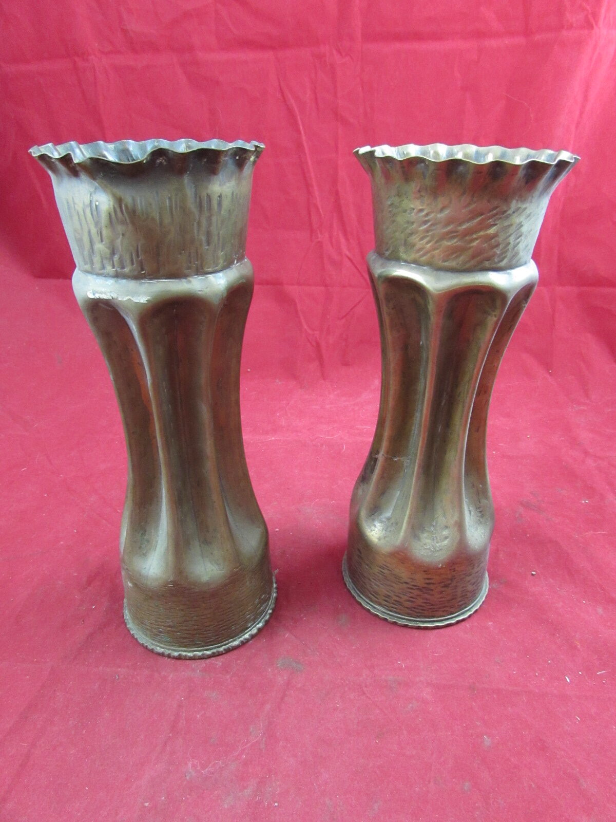WW2 British 25 Pounder Pair Artillery Shell Trench Art