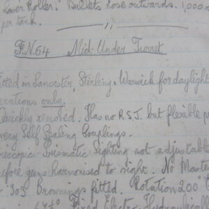 WW2 RAF Gunnery & Training Exercise Book